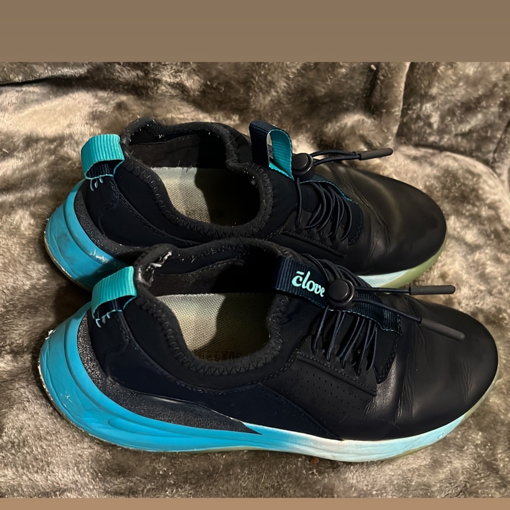 aqua blue and navy clove healthcare shoes